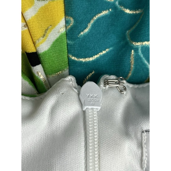 Cache Vintage 90's Tropical Floral Halter Bodycon Stretch Dress - size 0 - Picture 14 of 15